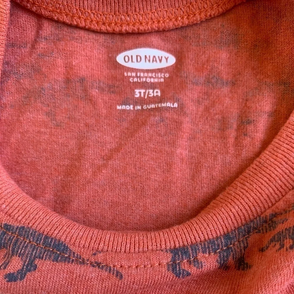 Old Navy Dinosaur Pink Orange Salmon Short Sleeve Tshirt